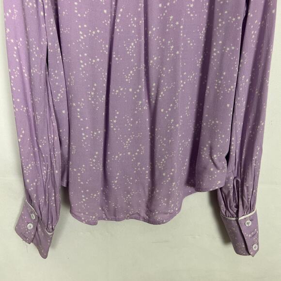 Free People Womens Top S Star Print Oversized Pin Tuck Boho Relaxed Minimalist - Picture 8 of 10